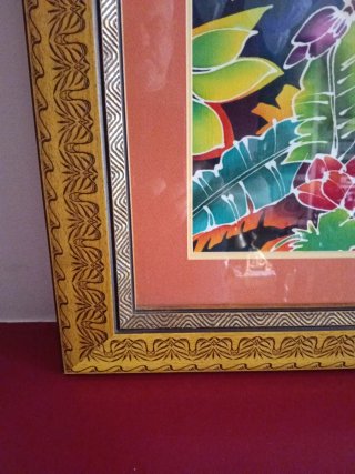 Cuadro Batik Tela Pintada a Mano