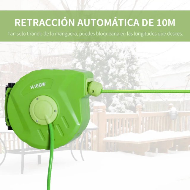 Carrete Manguera Enrollable Jardín