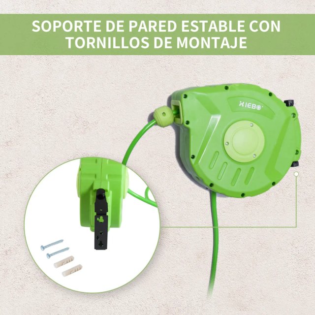 Carrete Manguera Enrollable Jardín