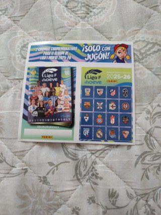 Cromos conmemorativos Liga F MOEVE 2025-26