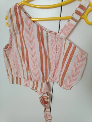 Conjunto niña rayas doradas y rosas