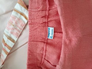 Conjunto niña rayas doradas y rosas