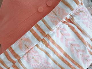 Conjunto niña rayas doradas y rosas
