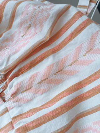 Conjunto niña rayas doradas y rosas