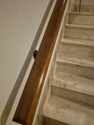 Juego de 3 pasamanos de madera para escaleras