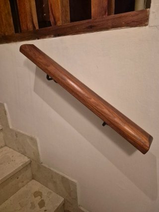 Juego de 3 pasamanos de madera para escaleras