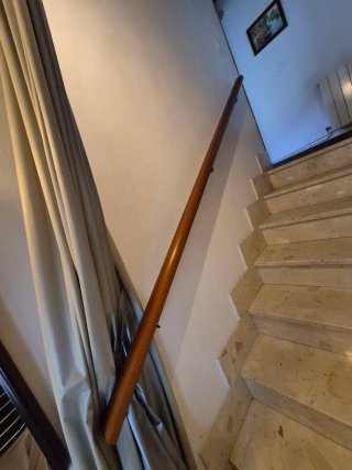 Juego de 3 pasamanos de madera para escaleras