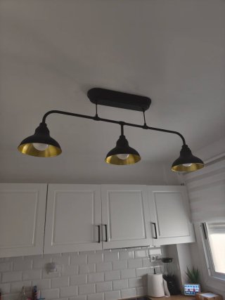 Lámpara Techo 3 Luces Negra Ikea