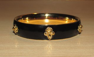 Pulsera brazalete Just Cavalli flor de lis acero