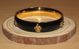 Pulsera brazalete Just Cavalli flor de lis acero