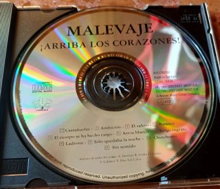 MALEVAJE - ¡Arriba Los Corazones!. Cd
