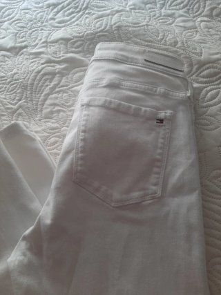 Pantalón recto mujer blanco