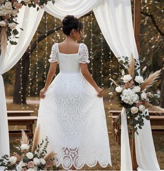 Vestido Novia Boho Encaje