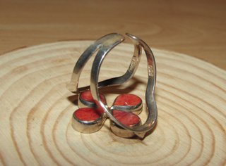 Anillo sortija reversible doble 2 caras plata 950