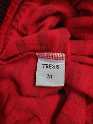 Pijama largo TRESS blanco y rojo