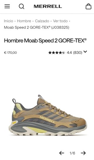 Zapatillas Merrell Moab Speed 2 GTX a estrenar