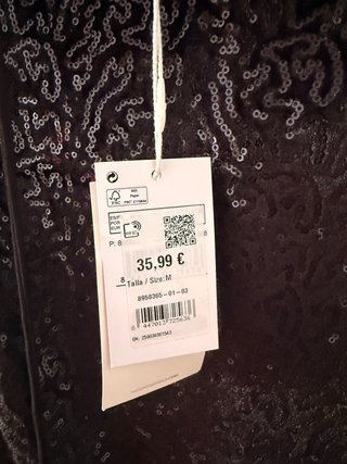 Vestido de fiesta lentejuelas negro