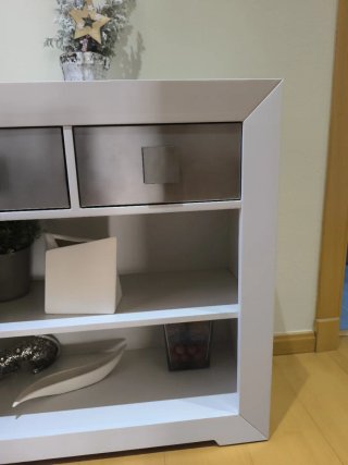 Mueble auxiliar blanco 2 cajones