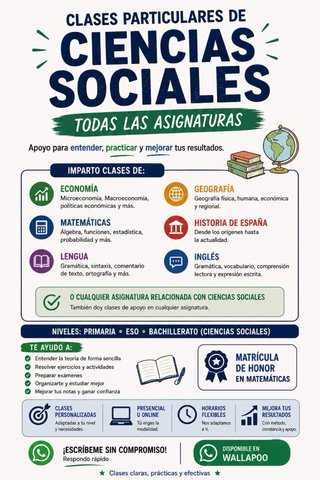 Clases particular de primaria ,ESO y bachillerato