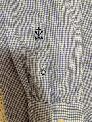 Camisa de lino N.Z.A azul hombre