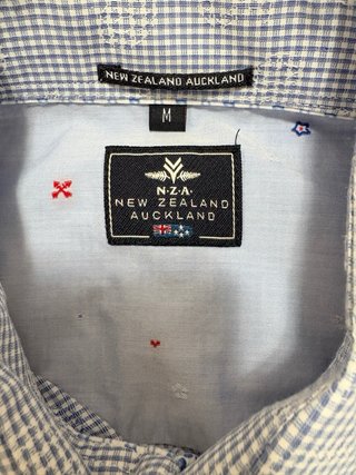 Camisa de lino N.Z.A azul hombre