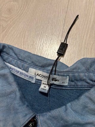 Polo Lacoste azul mujer