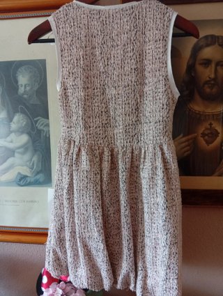 Vestido Zara tirantes anchos beige
