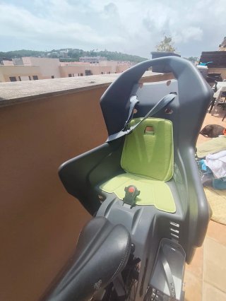 Bicicleta Doble Suspensión + Silla Infantil