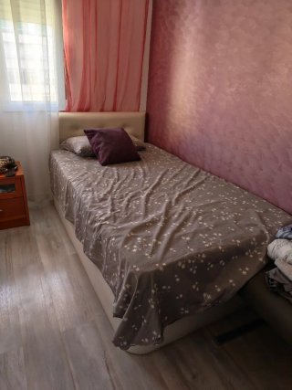 Cama canapé con cabecero y colchón