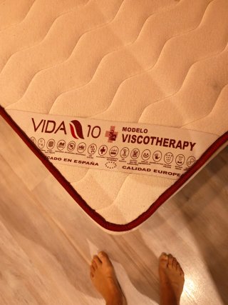 Cama canapé con cabecero y colchón