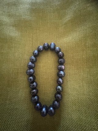 Pulsera de minerales marrón y dorado
