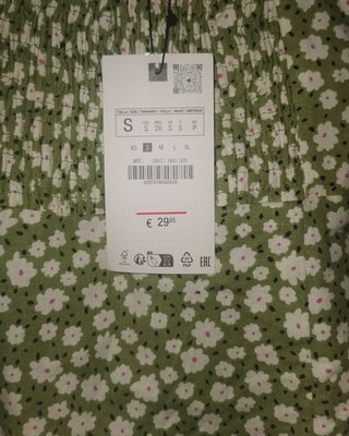 Vestido Zara floral lino