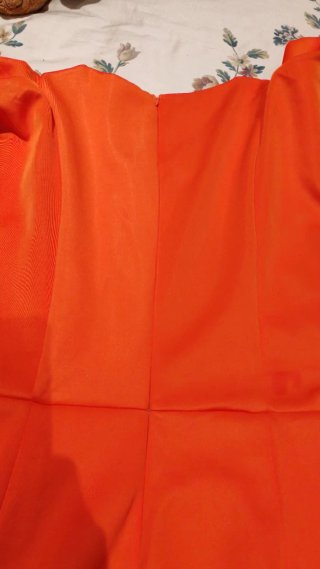 Vestido naranja para bodas y eventos