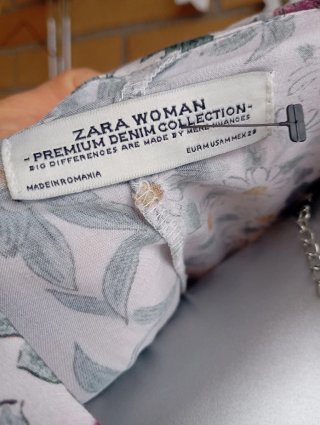 Vestido Largo Zara Estampado Floral Talla S/M