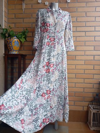 Vestido Largo Zara Estampado Floral Talla S/M