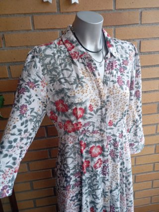 Vestido Largo Zara Estampado Floral Talla S/M