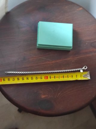 Pulsera chapada en oro blanco