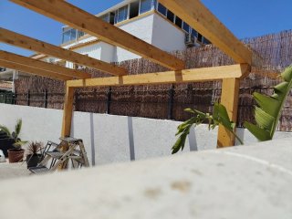 Pérgola de madera 4,5x4m