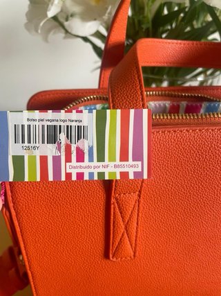 Bolso piel vegana Agatha en color naranja