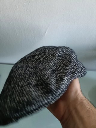 Gorra estilo inglés jaspeada 100% lana