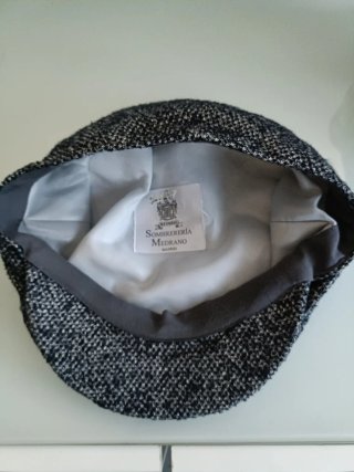 Gorra estilo inglés jaspeada 100% lana