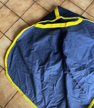Manta caballo 135cm azul