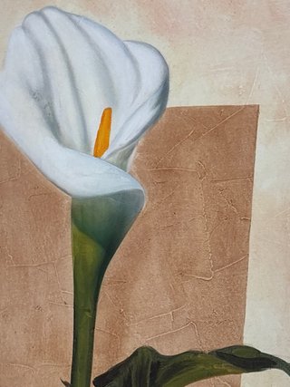 Cuadro floral tela Calla Blanca