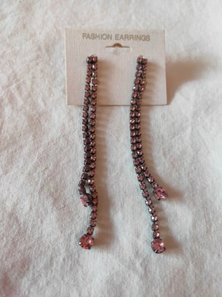 Lote 3 pares pendientes largos cadenas
