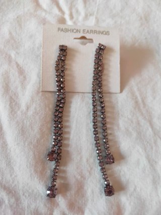 Lote 3 pares pendientes largos cadenas