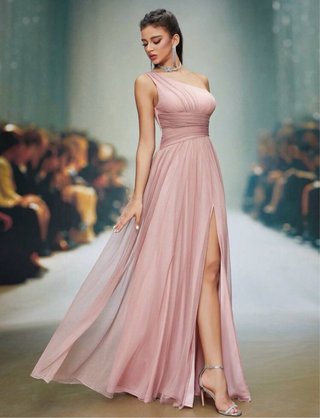 Vestido de fiesta rosa talla S