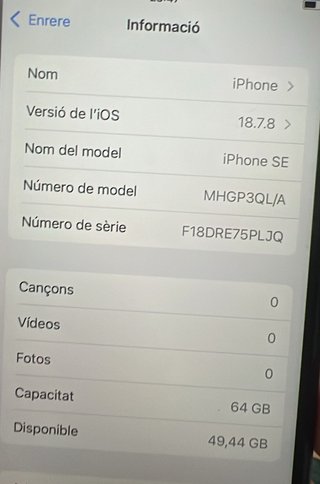 iPhone SE Midnight 64GB 2022
