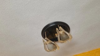 Lámpara de techo cristal y metal