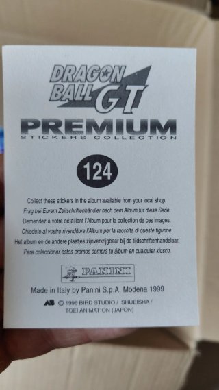10 Cromos Dragon Ball GT Premium Stickers.