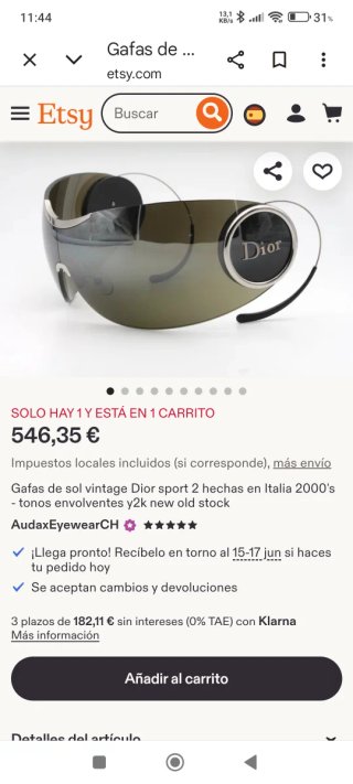 Gafas de sol vintage Dior sport 2